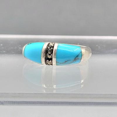 Two Sterling Turquoise Rings 8.5gr
