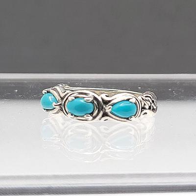 Two Sterling Turquoise Rings 8.5gr