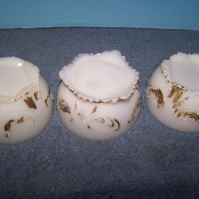 LOT 105 BEAUTIFUL VERY OLD MILK GLASS PIECES MOSTLY VICTORIAN