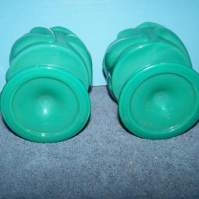 LOT 110 FABULOUS 3 PAIR MCM CANDLESTICKS--COPPER/GLASS/POTTERY