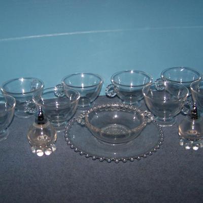 LOT 112 NICE VINTAGE CRYSTAL GLASSWARE CANDLEWICK plus MORE
