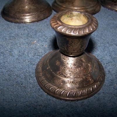 LOT 113 GREAT VINTAGE STERLING CANDLESTICKS