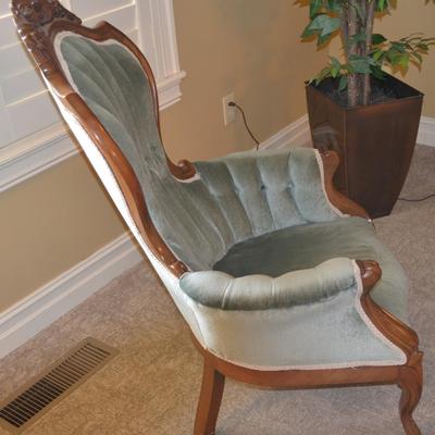Blue Velvet Chair (His)