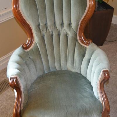 Blue Velvet Chair (His)