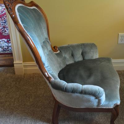 Blue Velvet Chair (Hers)