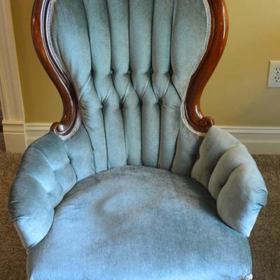 Blue Velvet Chair (Hers)