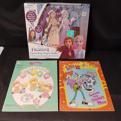 NEW FROZEN II MAGNETIC PAPER DOLLS AND 2 BOOKS OF PAPER DOLLS