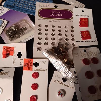 BUTTONS, BEADS, SNAPS AND EDGING