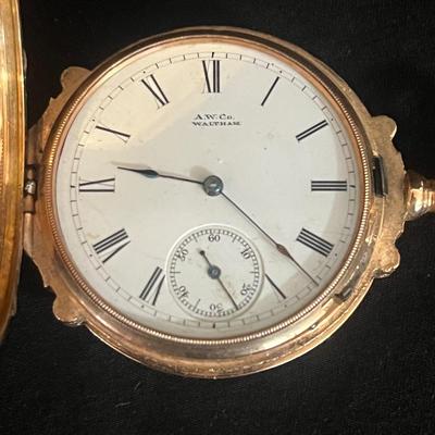A.W. Co. Waltham 14K Gold Pocket Watch (DR-MG)