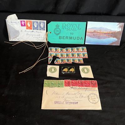 Collection of 1930's/1940's Foreign & Domestic Stamps Plus More (DR-MG)