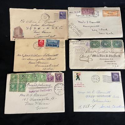 Collection of 1930's/1940's Foreign & Domestic Stamps Plus More (DR-MG)