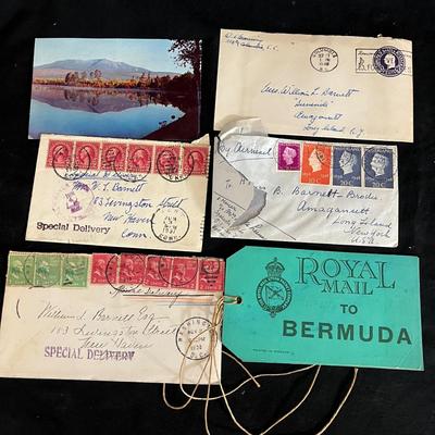 Collection of 1930's/1940's Foreign & Domestic Stamps Plus More (DR-MG)