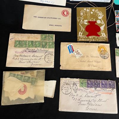 Collection of 1930's/1940's Foreign & Domestic Stamps Plus More (DR-MG)
