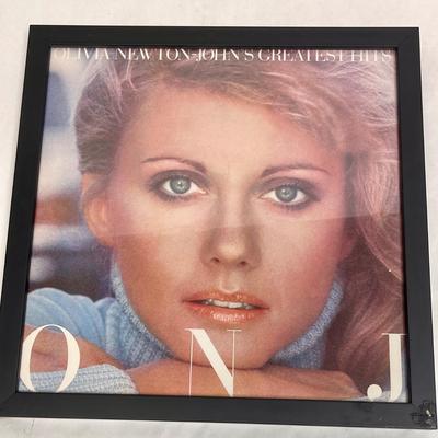 Olivia Newton John Vintage Vinyl Record album Framed for wall hanging