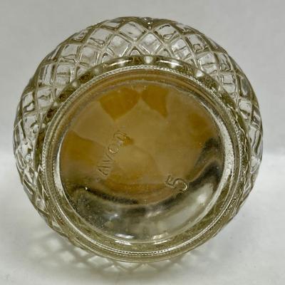 Avon Glass Jar with Silver tone lid