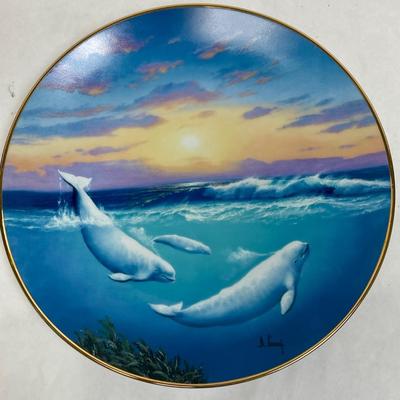 White Whale of the North Collector Plate Beluga Whales A Casay