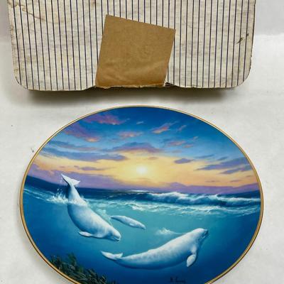White Whale of the North Collector Plate Beluga Whales A Casay