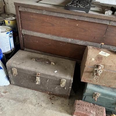 Tool Boxes, trash can, & stool