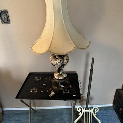 Lamp, music stand & tv tray