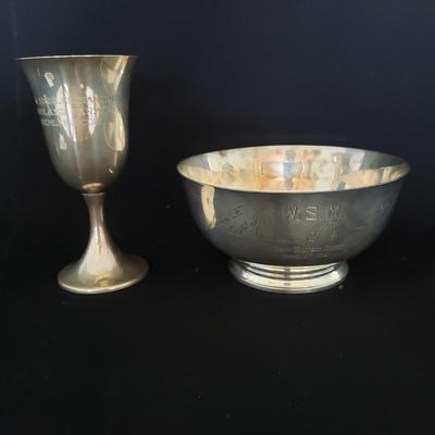 Preisner Sterling Cup and Paul Revere Sterling Bowl (LR-KD)