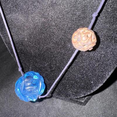 Jade, Seashell & Pearl Necklaces Plus Jewelry Trays (GB-DZ)