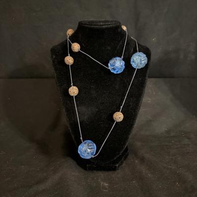 Jade, Seashell & Pearl Necklaces Plus Jewelry Trays (GB-DZ)