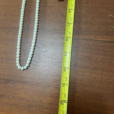 Jade, Seashell & Pearl Necklaces Plus Jewelry Trays (GB-DZ)