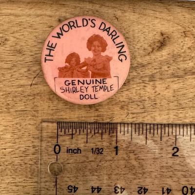 The Worlds Darling Shirley Temple button