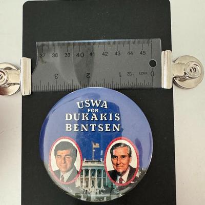 USWA for Dukakis / Bentsen political button