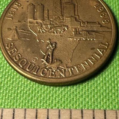 1818-1968 ILLIONIS QUICENTENIAL COIN