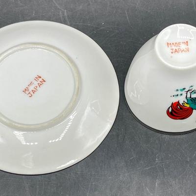 Rooster Teacup and Saucer Made in Japan