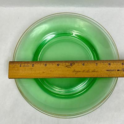 Vintage 8.5" Uranium Glass Plates