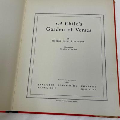 Vintage Children's Book: A Child's Garden of Verses by Robert Louis Stevenson
