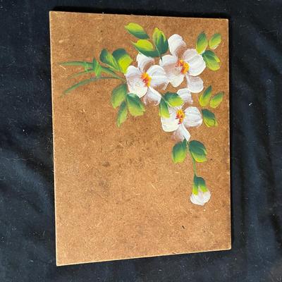 Floral Hand Decorated Metal Tray & Two Painted Boards (DR-MG)