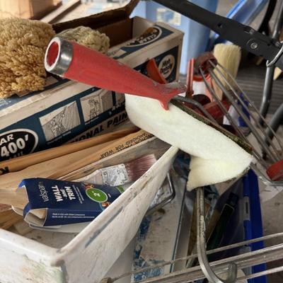 Painting supplies & light bulbs