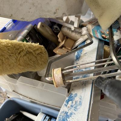 Painting supplies & light bulbs