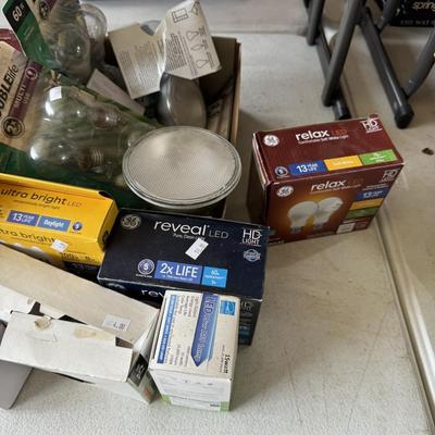 Painting supplies & light bulbs