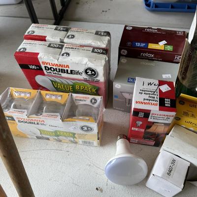 Painting supplies & light bulbs