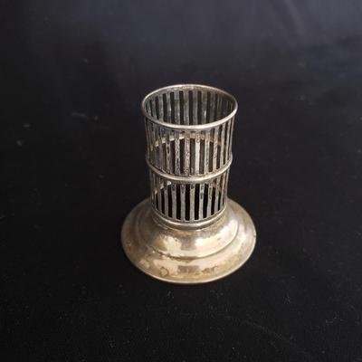 Sterling Vase Bottoms, Rabbit Ornament and Small Cups (LR-KD)