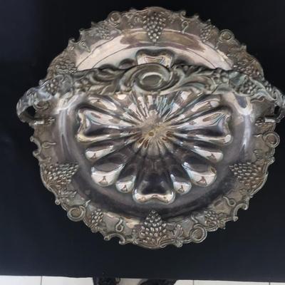 Expandable Silver Trivet & Decorative Handled Bowl (LR-KD)