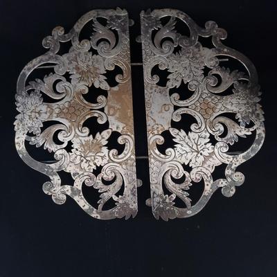 Expandable Silver Trivet & Decorative Handled Bowl (LR-KD)