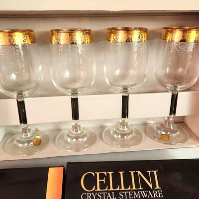 Lot #193 Cellini Crystal Stemware - 4 boxes of 4