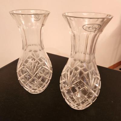 Lot #198 Lot of 2 Taunton Matched Crystal Vases