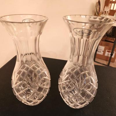 Lot #198 Lot of 2 Taunton Matched Crystal Vases
