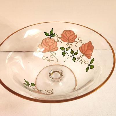 Lot #202 Romanian Crystal Footed Center Bowl