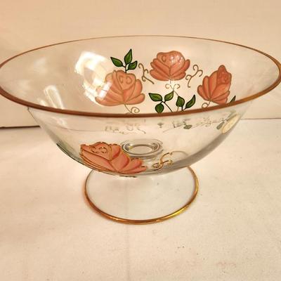 Lot #202 Romanian Crystal Footed Center Bowl