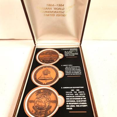 Lot #203 1984 World's Fair Commemorative Coin Set in Box