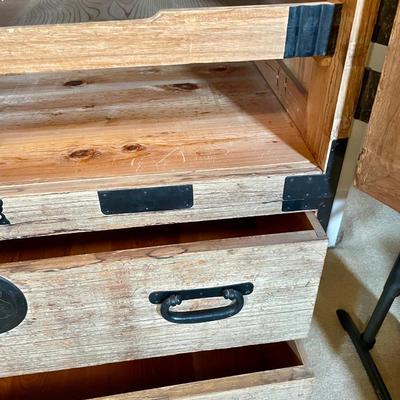 Antique Japanese Tansu Stacking Chest of Drawers Campaign Chest
