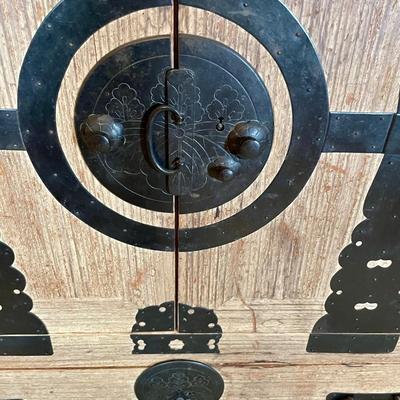 Antique Japanese Tansu Stacking Chest of Drawers Campaign Chest