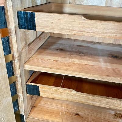 Antique Japanese Tansu Stacking Chest of Drawers Campaign Chest